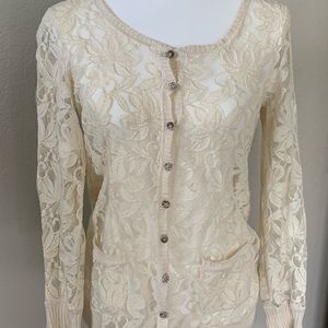 Beautiful Creme Lace Sweater